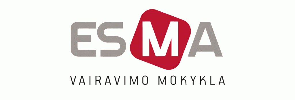 Vairavimo mokyklos ESMA logotipas
